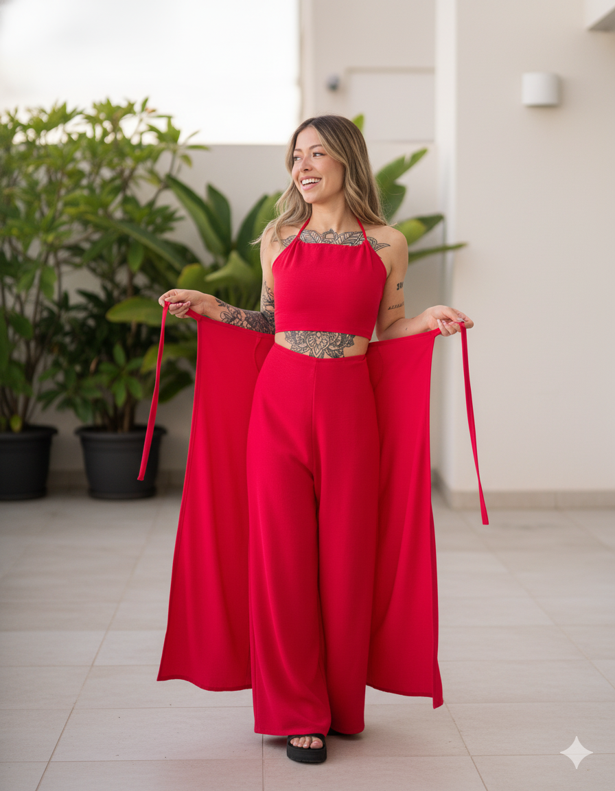 Conjunto Canc&uacute;n chirip&aacute; + top